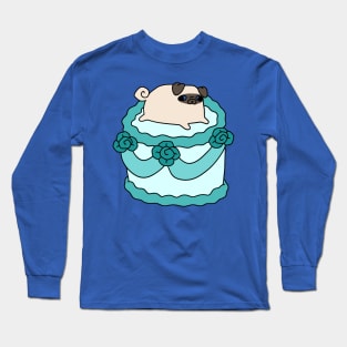 Birthday Cake Pug Long Sleeve T-Shirt